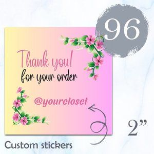 96 Thank You Stickers